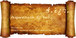 Augenstein Ábel névjegykártya